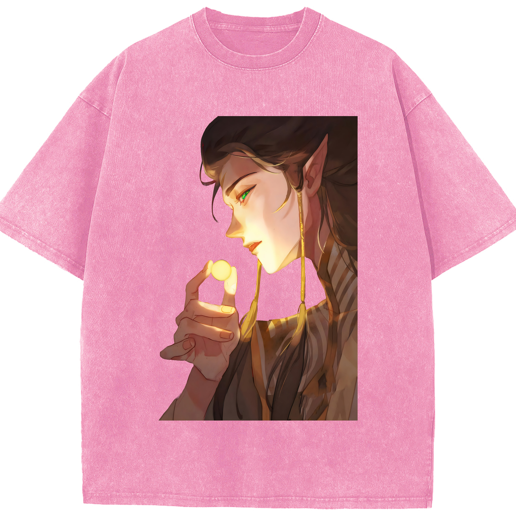 （画像用） Ne Zha 2 ナタ 魔童の大暴れ 綿100% ヴィンテージ風 半袖Tシャツ（フロントプリント）